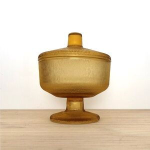 Textured Amber Glass Stasher